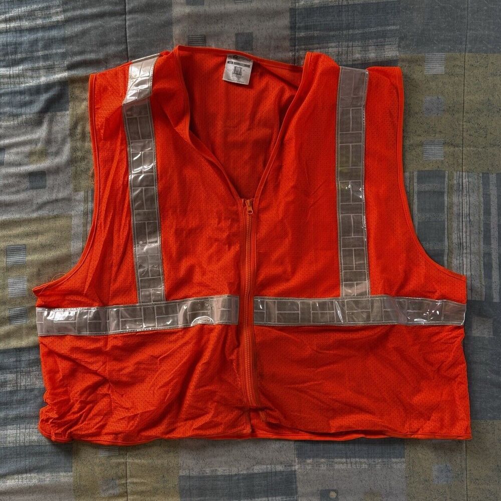 ML Kishigo Orange Sleeveless Reflective Safety Vest Size 4X